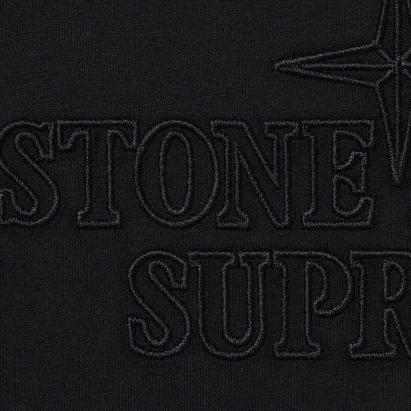 Supreme Supreme Stone Island Embroidered Logo S S Top (FW20) - Black - $148