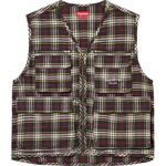 Supreme Tartan Flannel Cargo Vest (FW20) - Black