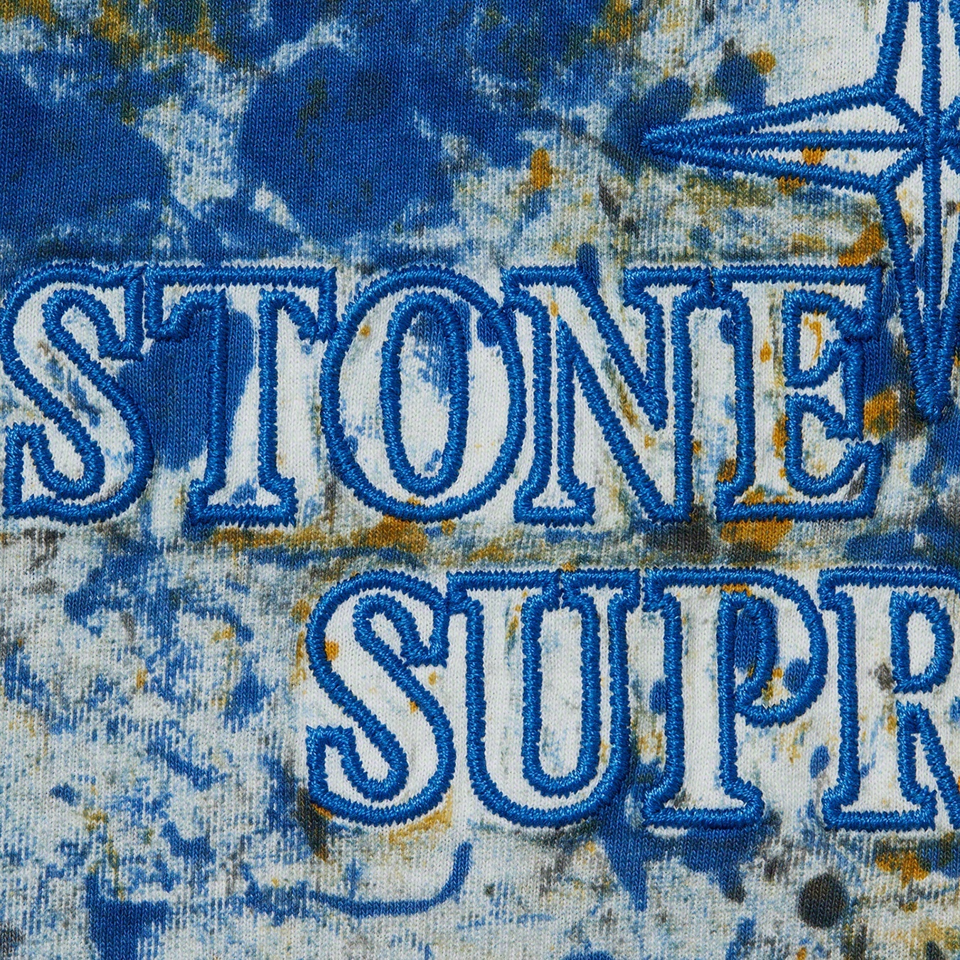 Supreme Supreme Stone Island Embroidered Logo S S Top (FW20) - Dark Blue - $148