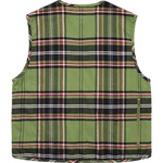 Supreme Tartan Flannel Cargo Vest (FW20) - Green