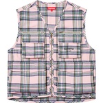 Supreme Tartan Flannel Cargo Vest (FW20) - Pale Pink