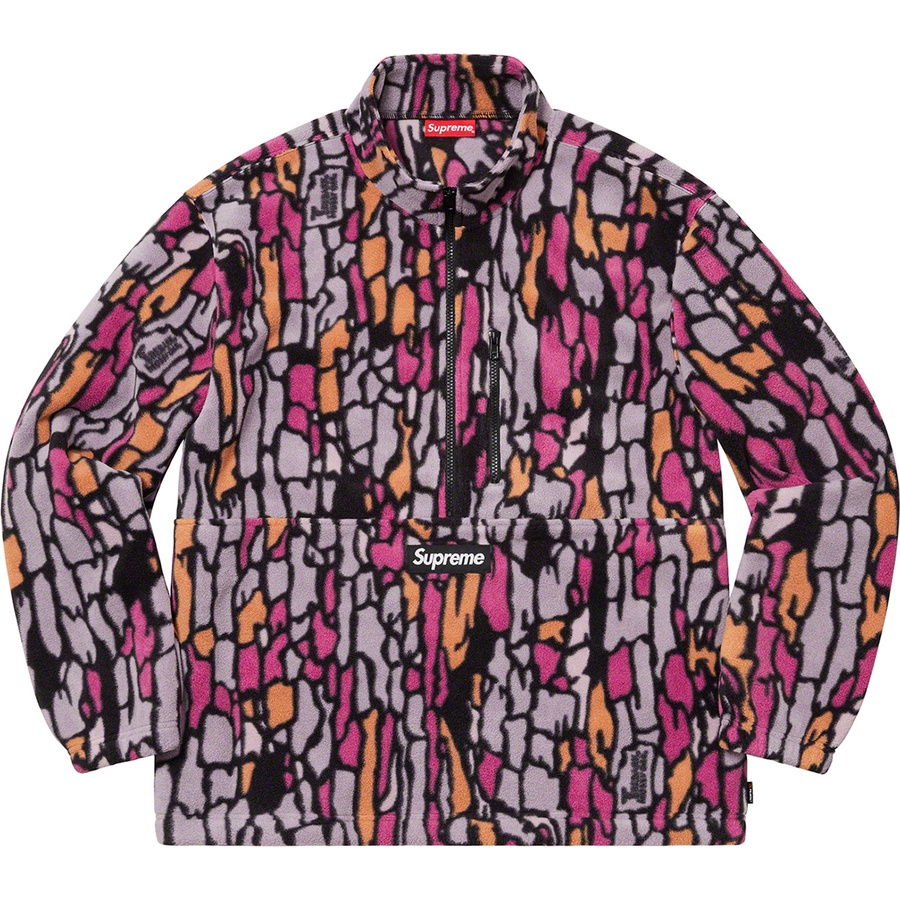 Supreme Polartec Half Zip Pullover (FW20) - Purple Treebark® Camo - $128
