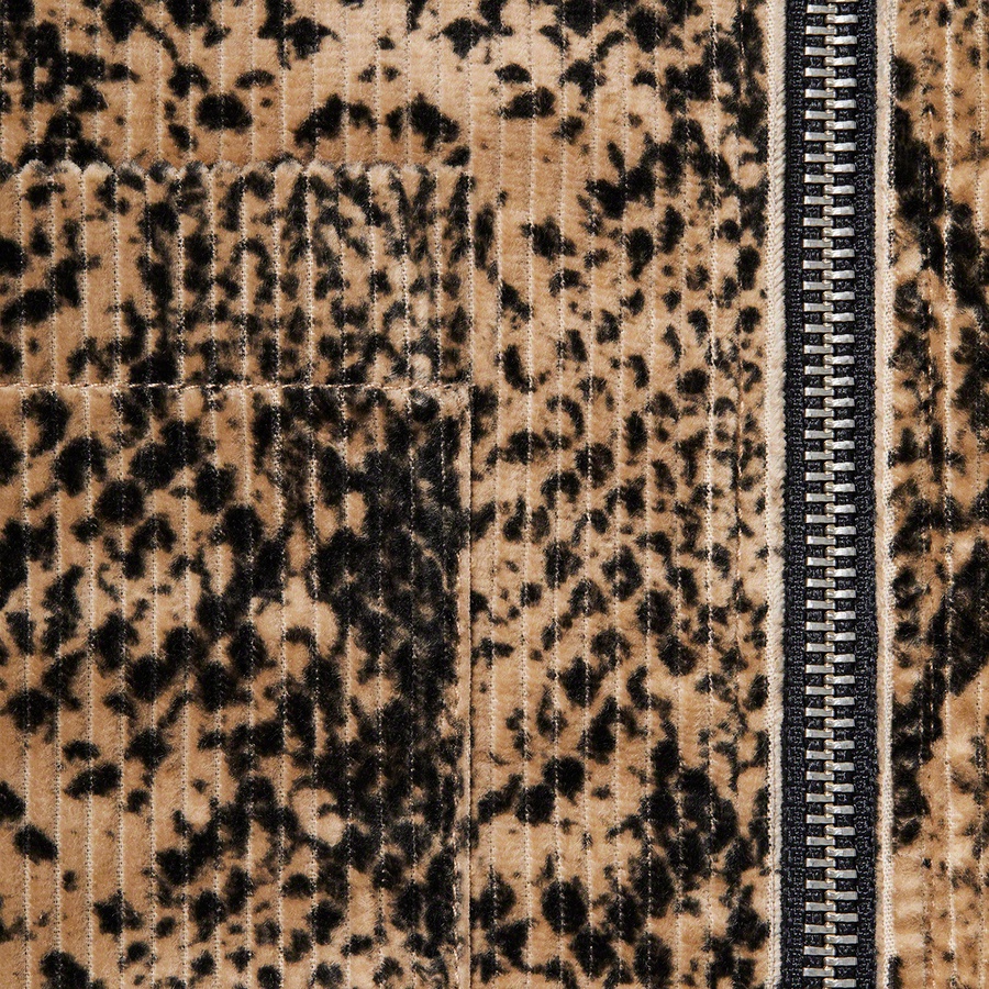 Supreme Snakeskin Corduroy Zip Up Shirt (FW20) - Tan - $158