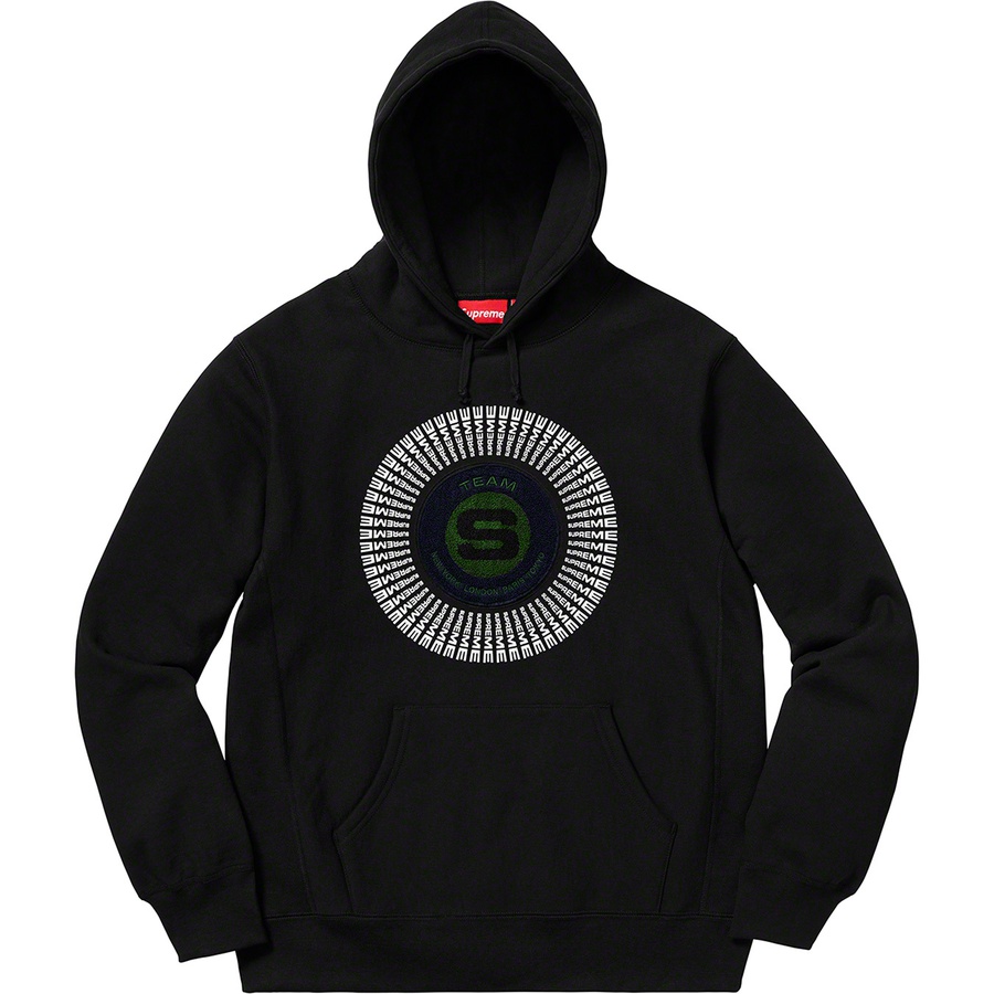 Supreme Chenille Appliqué Hooded Sweatshirt (FW20) - Black - $168