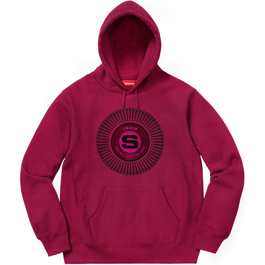 Supreme Chenille Appliqué Hooded Sweatshirt (FW20) - Dark Magenta - $168