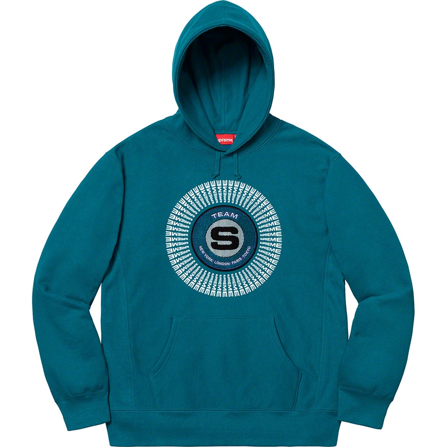 Supreme Chenille Appliqué Hooded Sweatshirt (FW20) - Marine Blue - $168