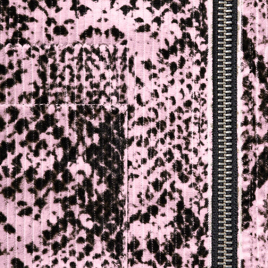 Supreme Snakeskin Corduroy Zip Up Shirt (FW20) - Pink - $158