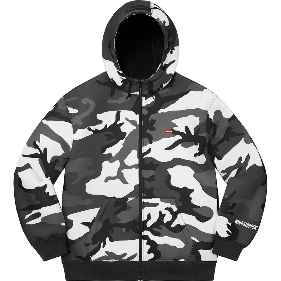 Supreme WINDSTOPPER Zip Up Hooded Sweatshirt (FW20) - Snow Camo - $198