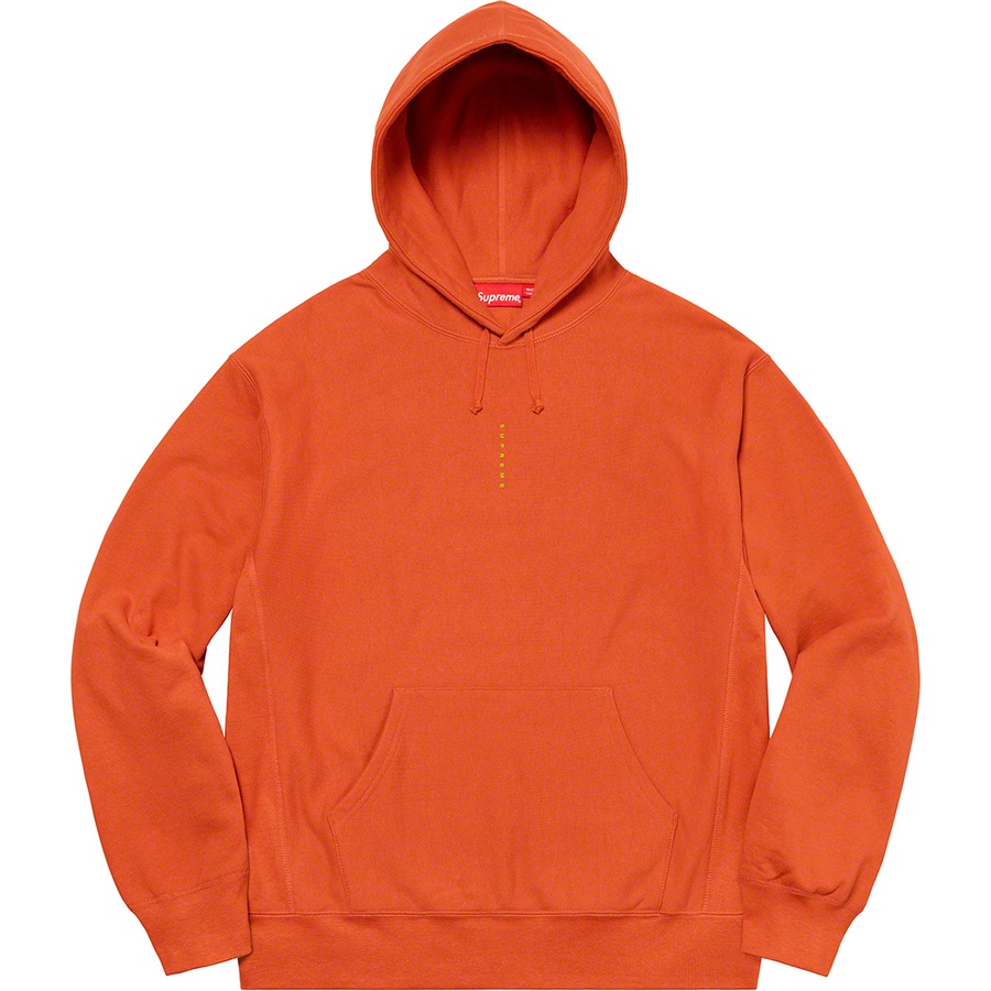 Supreme Micro Logo Hooded Sweatshirt (FW20) - Burnt Orange - $158