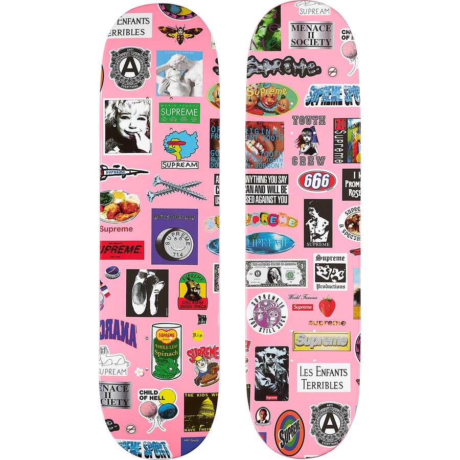 Supreme Stickers Skateboard (SS21) - Pink - 8.25" x 32.25" - $52