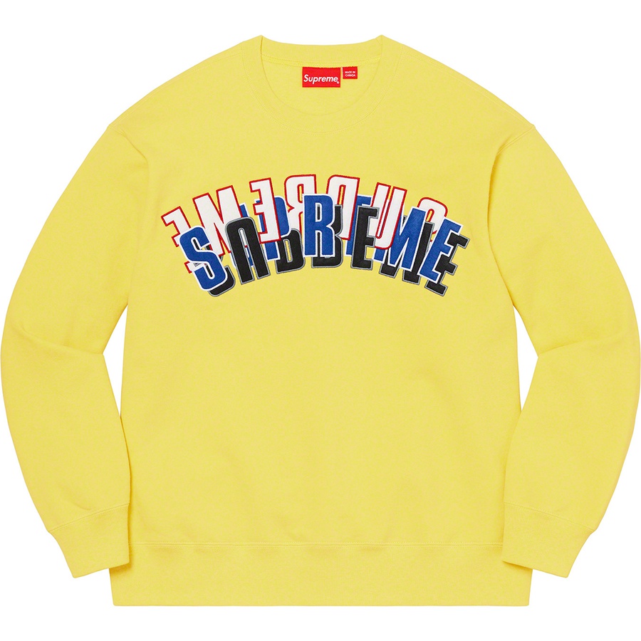 Supreme Stacked Crewneck (SS21) - Light Lemon - $158
