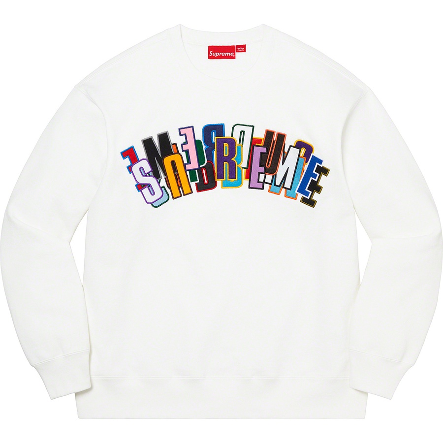 Supreme Stacked Crewneck (SS21) - White - $158