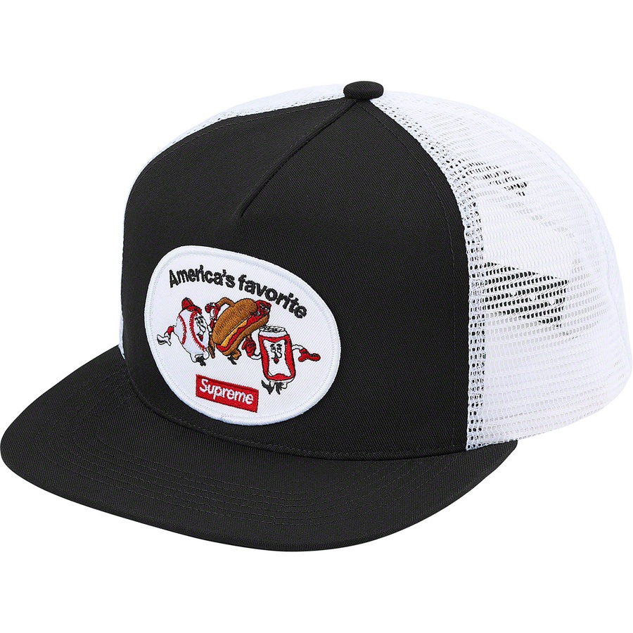 Supreme America's Favorite Mesh Back 5-Panel (SS21) - Black - $48