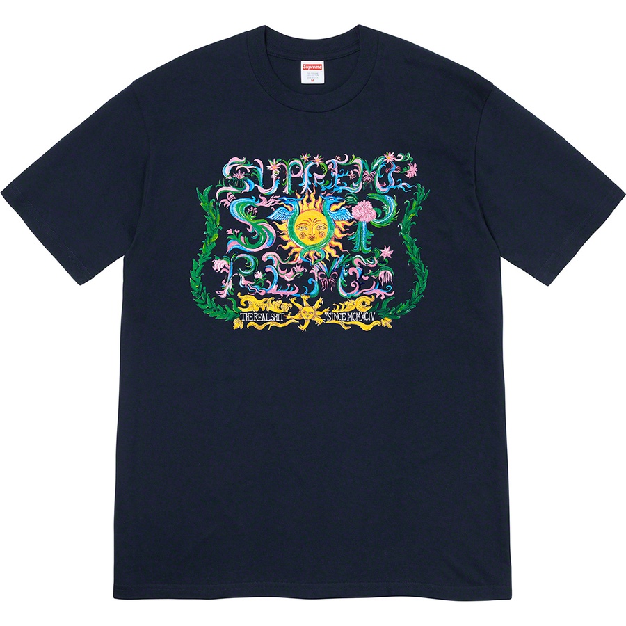 Supreme Crest Tee (SS21) - Navy - $38