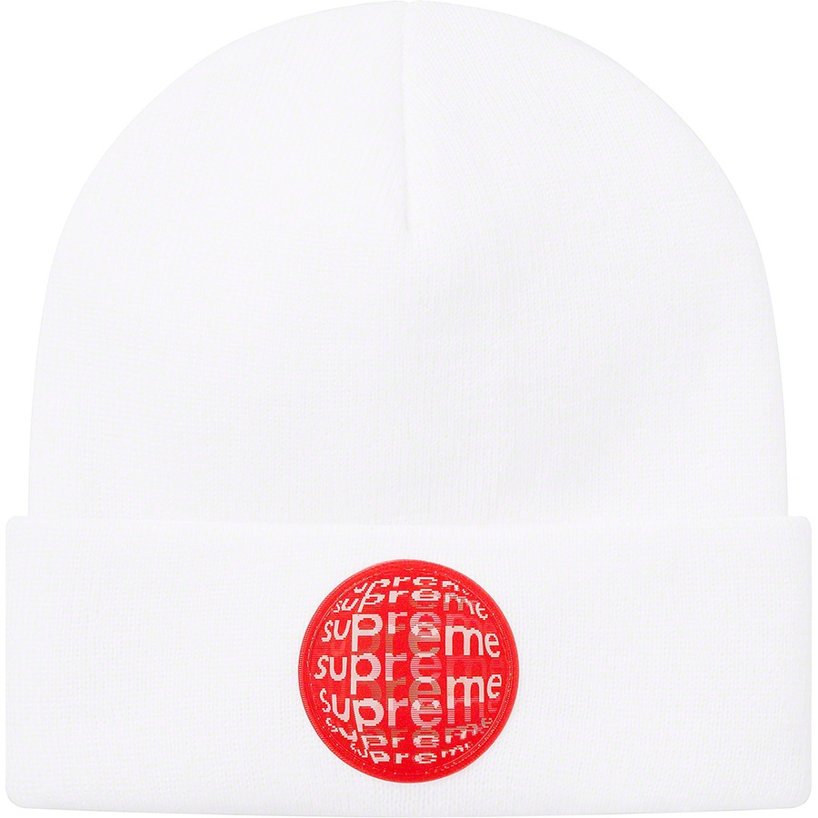 Supreme Lenticular Patch Beanie (SS21) - White - $38