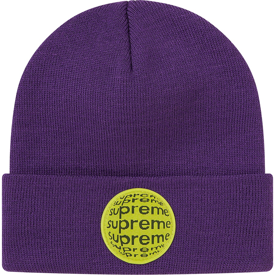 Supreme Lenticular Patch Beanie (SS21) - Purple - $38