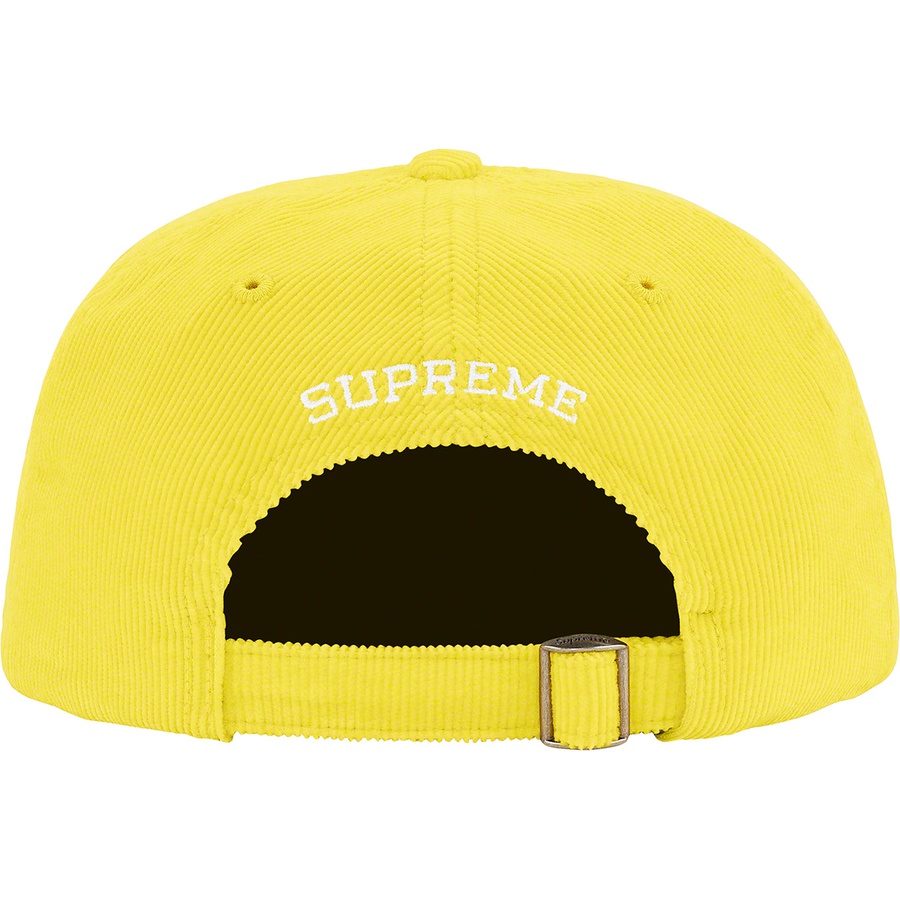 Supreme Fine Wale Corduroy S Logo 6-Panel (SS21) - Yellow - $54