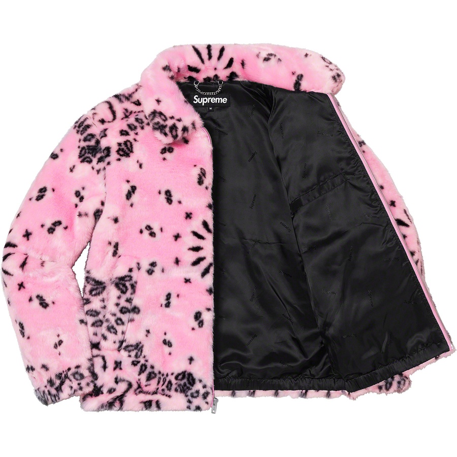 Supreme Bandana Faux Fur Bomber Jacket (SS21) - Pink - $398