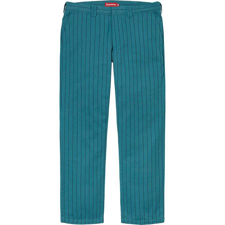Supreme Work Pant (SS21) - Teal Stripe - $118