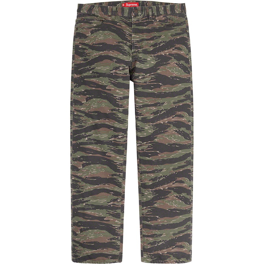 Supreme Regular Jean (SS21) - Tigerstripe Camo - $148