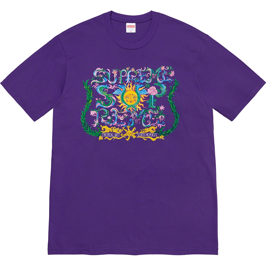 Supreme Crest Tee (SS21) - Purple - $38