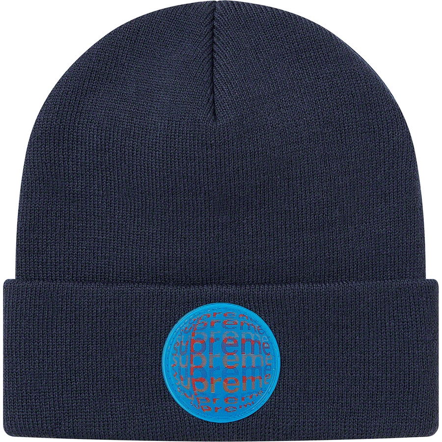 Supreme Lenticular Patch Beanie (SS21) - Navy - $38