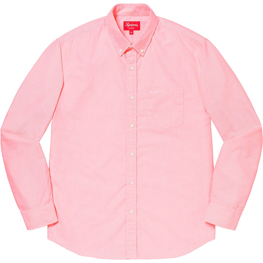 Supreme Stripe Oxford Shirt (SS21) - Red - $128