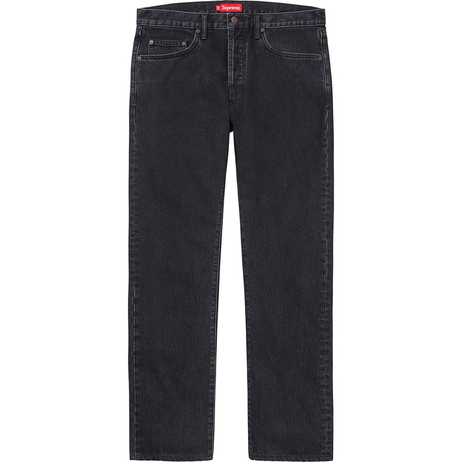 Supreme Stone Washed Black Slim Jean (SS21) - Washed Black - $148
