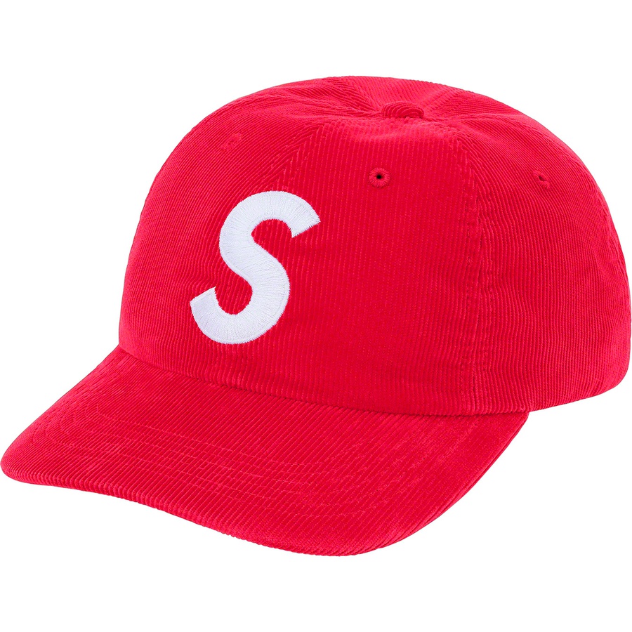 Supreme Fine Wale Corduroy S Logo 6-Panel (SS21) - Red - $54