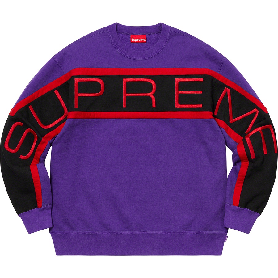 Supreme Paneled Crewneck (SS21) - Purple - $148