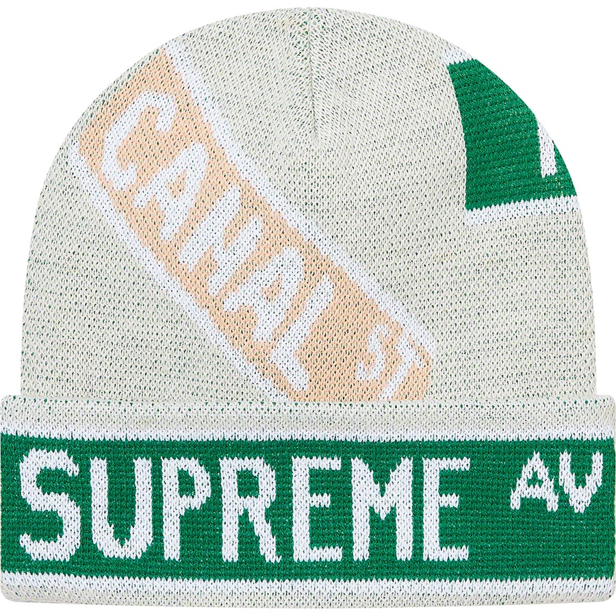 Supreme Street Signs Beanie (SS21) - Natural - $38