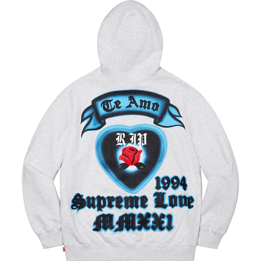 Supreme Supreme Love Hooded Sweatshirt (SS21) - Ash Grey - $168