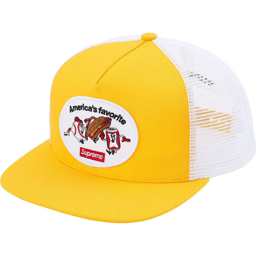 Supreme America's Favorite Mesh Back 5-Panel (SS21) - Yellow - $48