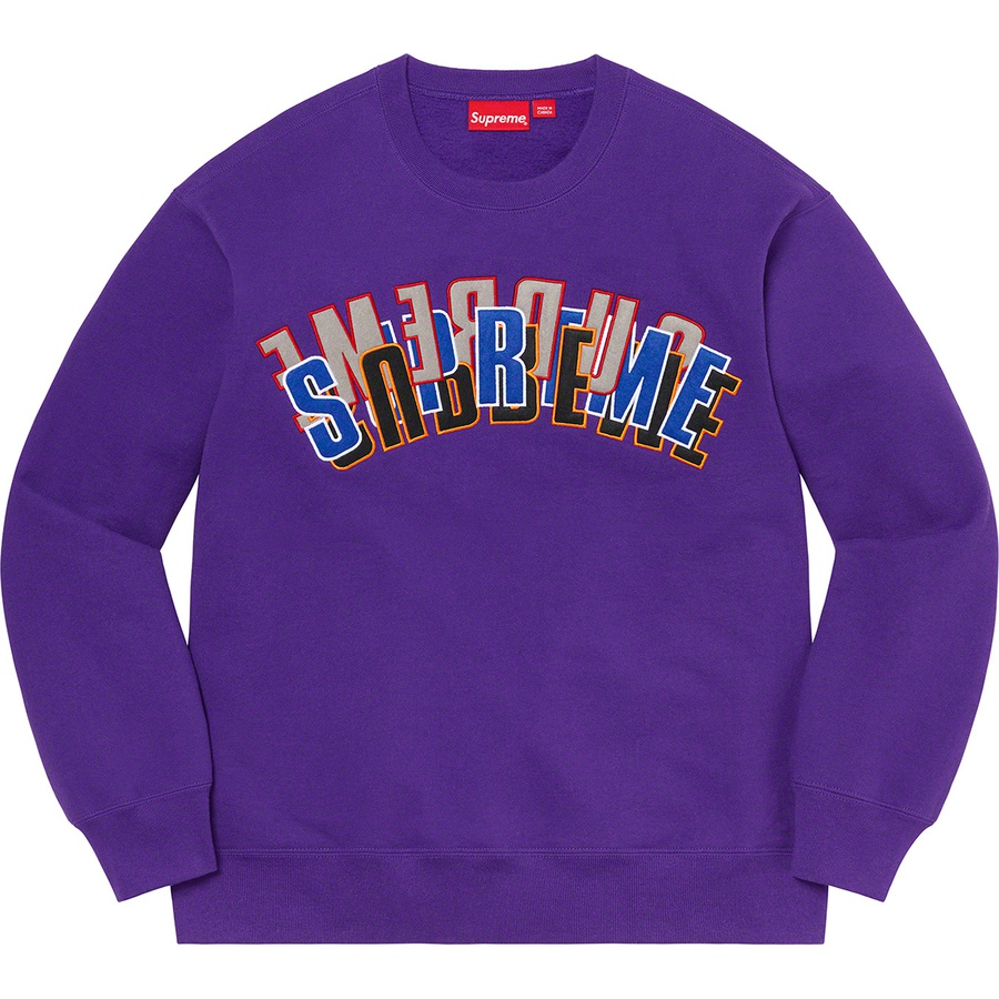 Supreme Stacked Crewneck (SS21) - Purple - $158