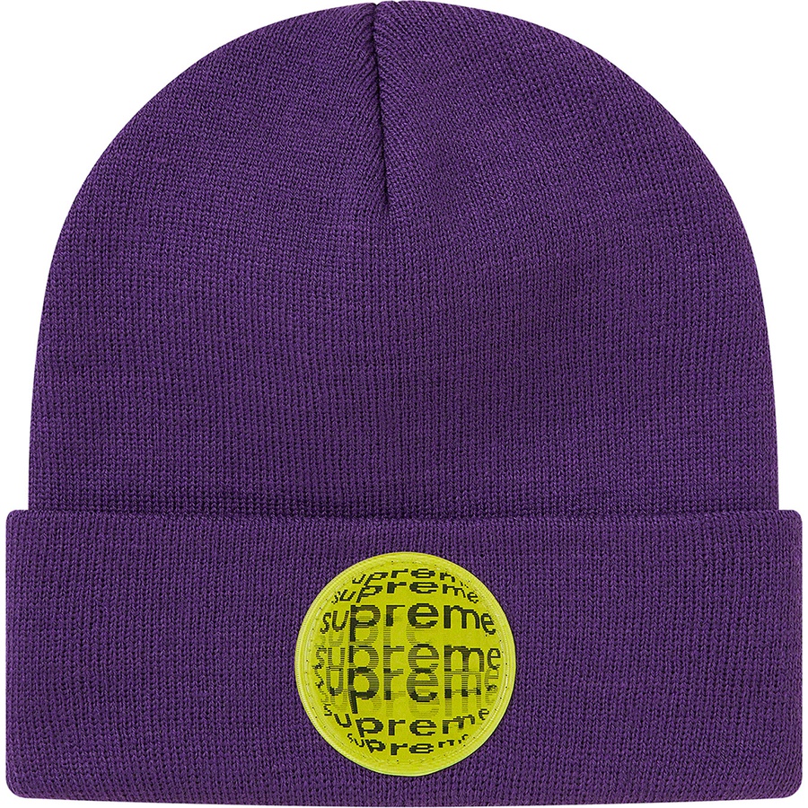 Supreme Lenticular Patch Beanie (SS21) - Purple - $38