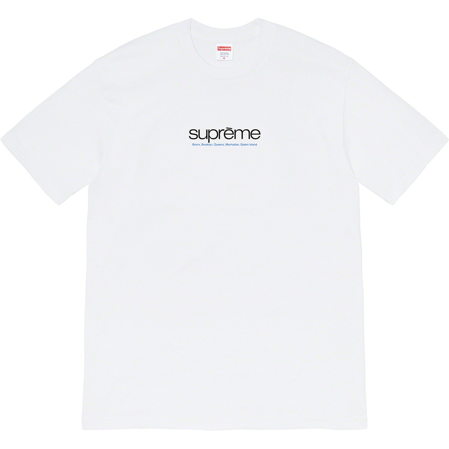 Supreme Five Boroughs Tee (SS21) - White - $38