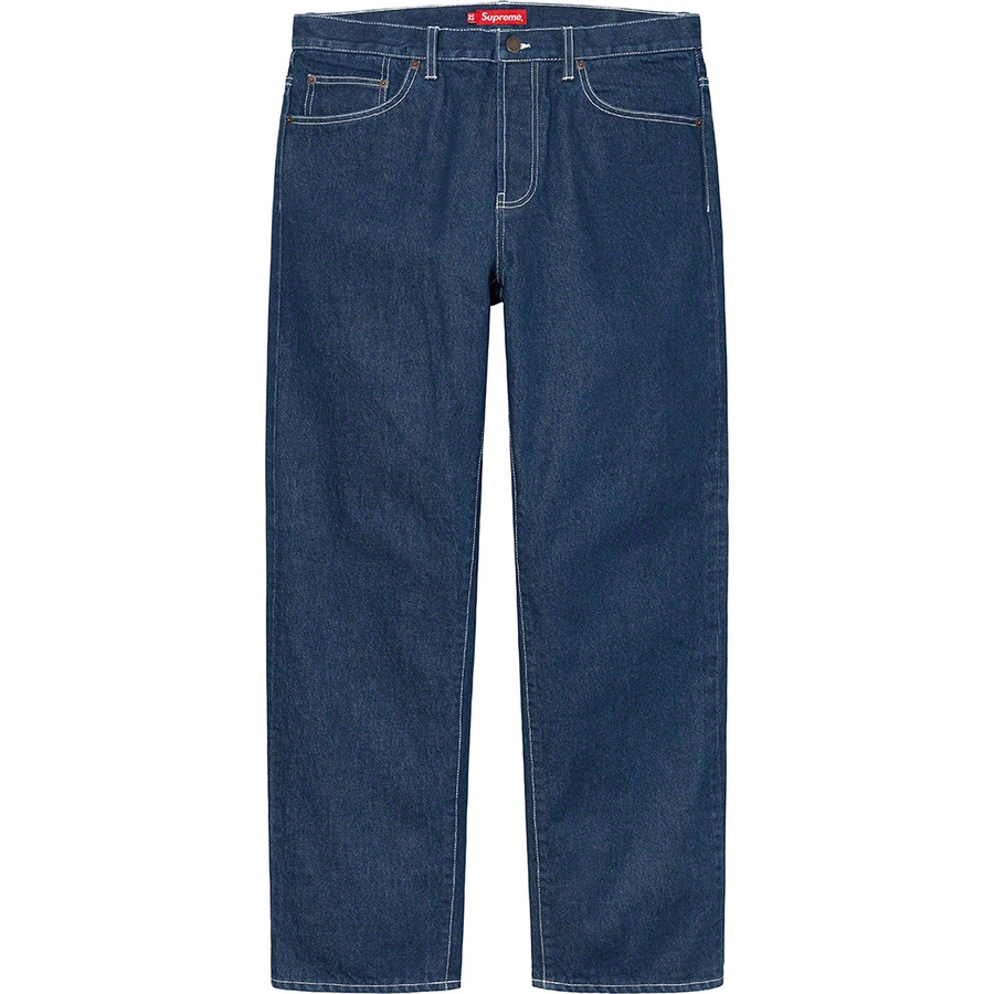 Supreme Regular Jean (SS21) - Rinsed Blue - $148