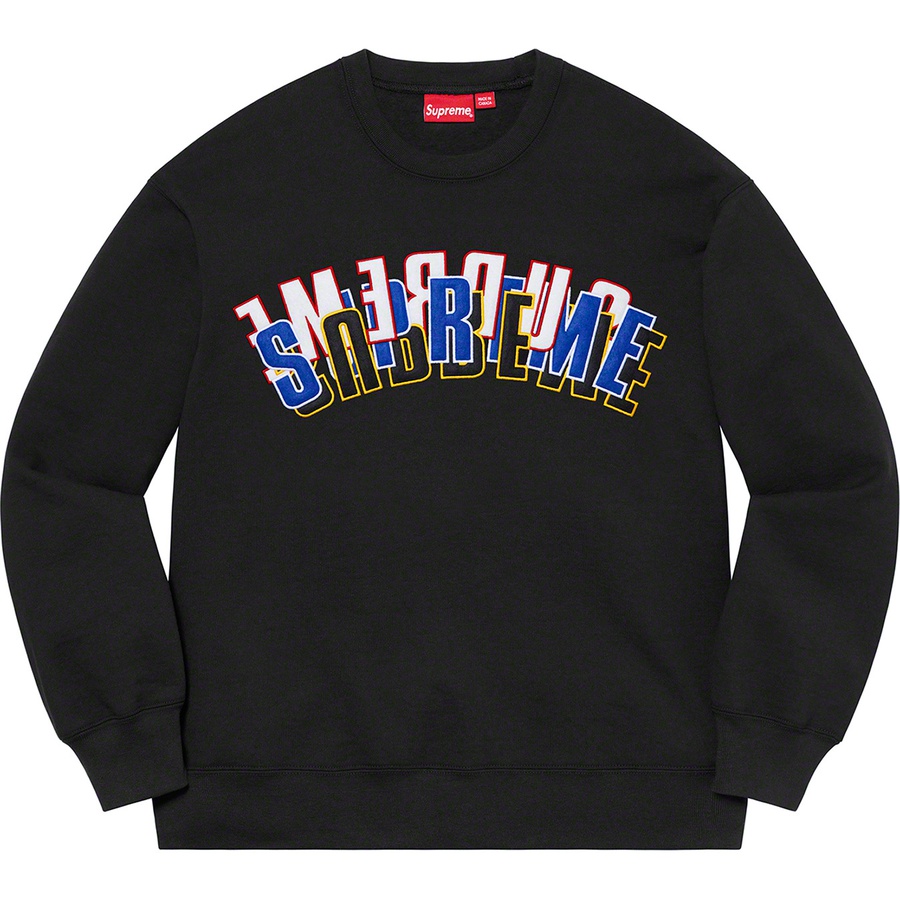 Supreme Stacked Crewneck (SS21) - Black - $158