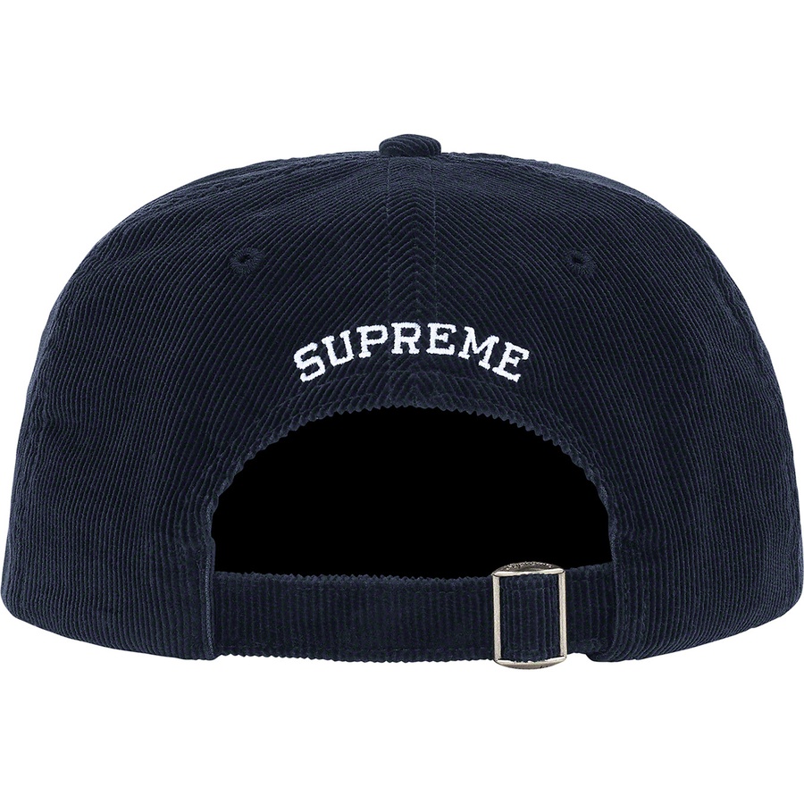 Supreme Fine Wale Corduroy S Logo 6-Panel (SS21) - Navy - $54