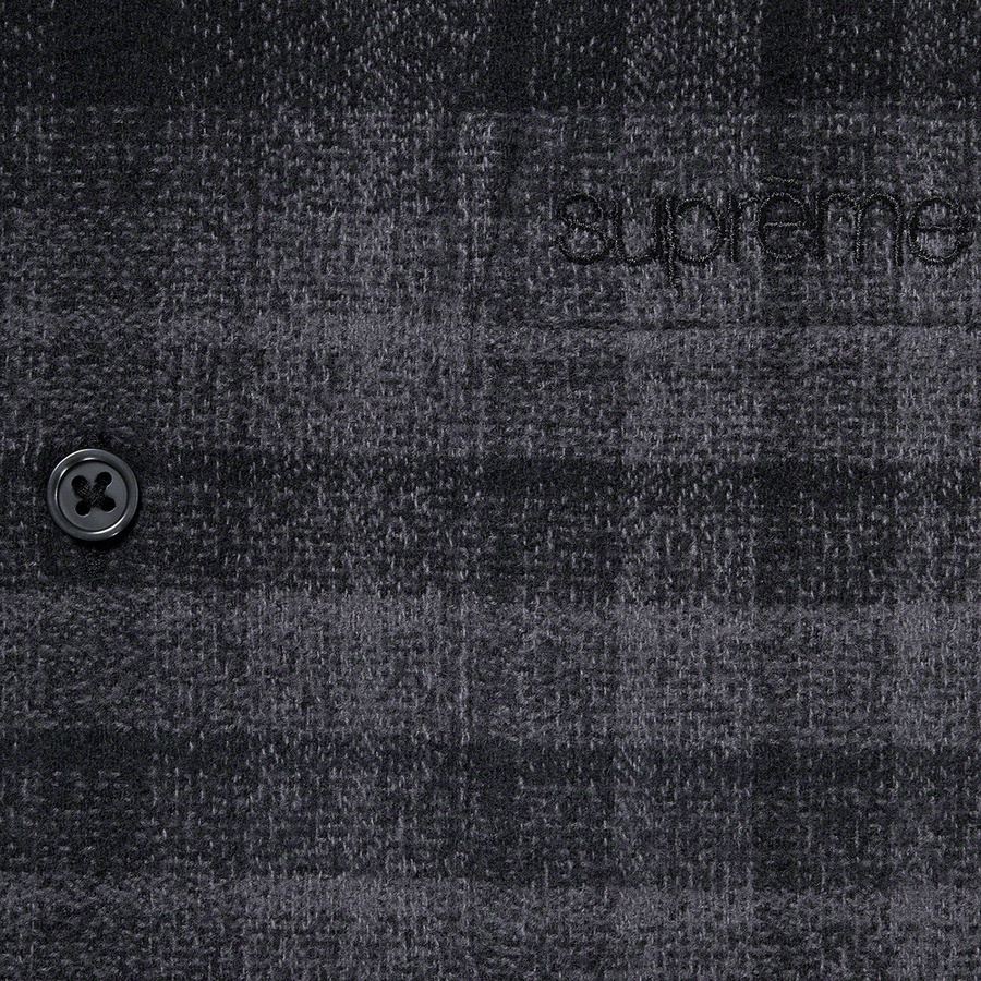 Supreme Plaid Flannel Shirt (SS21) - Black - $128