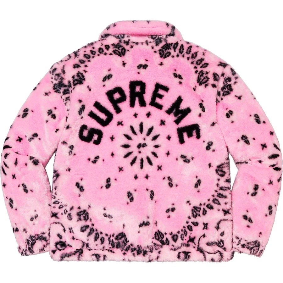 Supreme Bandana Faux Fur Bomber Jacket (SS21) - Pink - $398