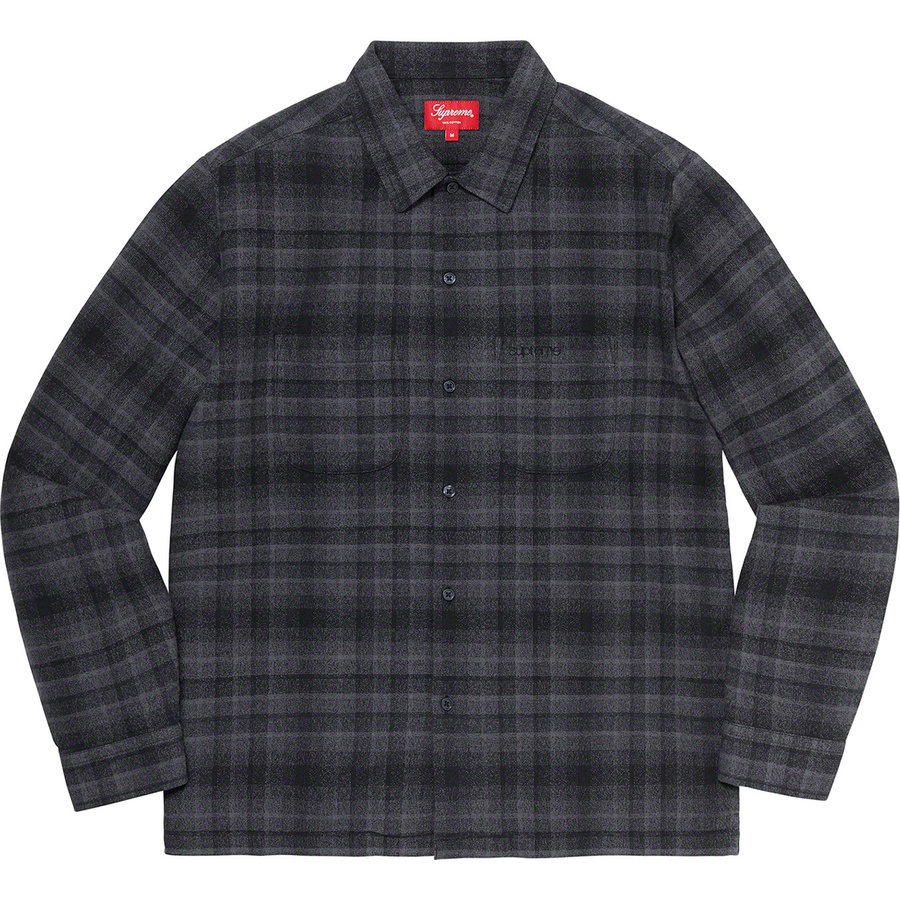 Supreme Plaid Flannel Shirt (SS21) - Black - $128