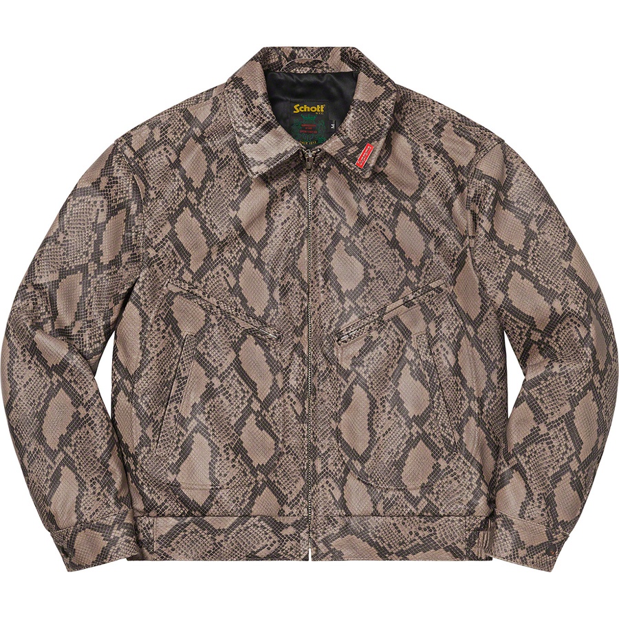 Supreme Supreme Schott Leather Work Jacket (SS21) - Snakeskin - $698