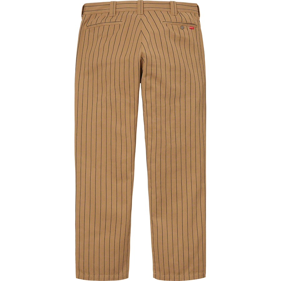 Supreme Work Pant (SS21) - Brown Stripe - $118