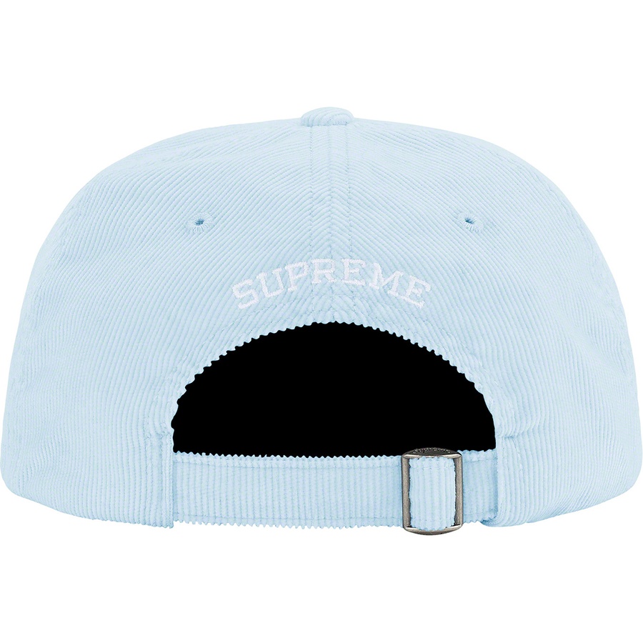 Supreme Fine Wale Corduroy S Logo 6-Panel (SS21) - Light Blue - $54