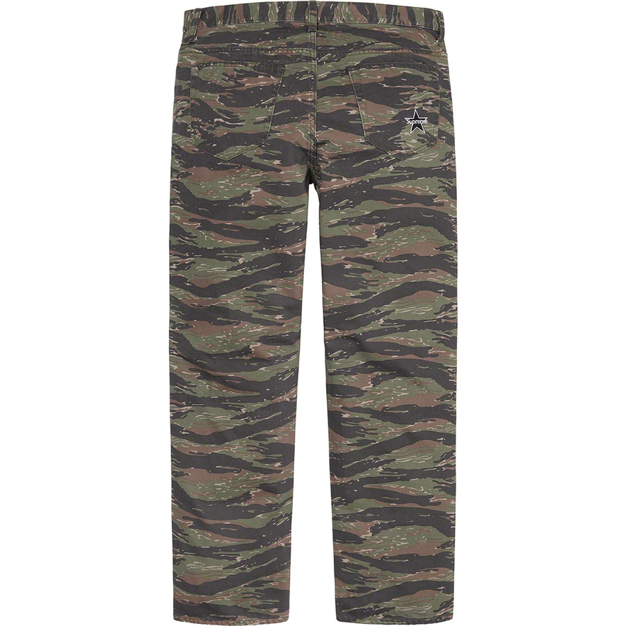 Supreme Regular Jean (SS21) - Tigerstripe Camo - $148