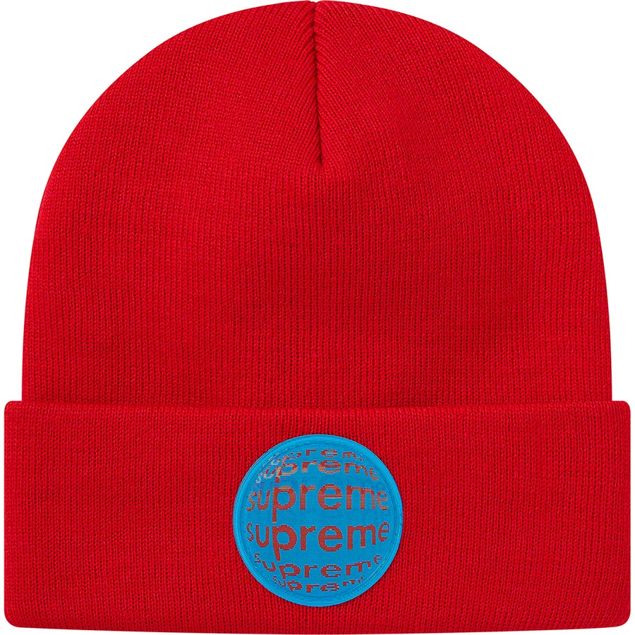 Supreme Lenticular Patch Beanie (SS21) - Red - $38