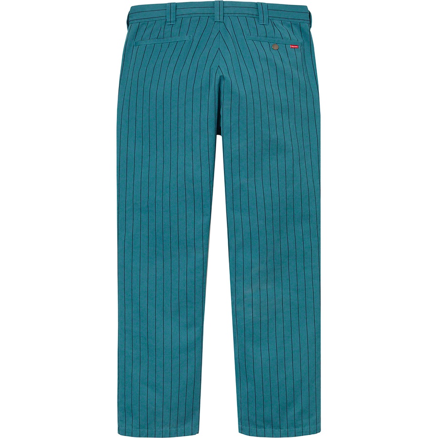 Supreme Work Pant (SS21) - Teal Stripe - $118