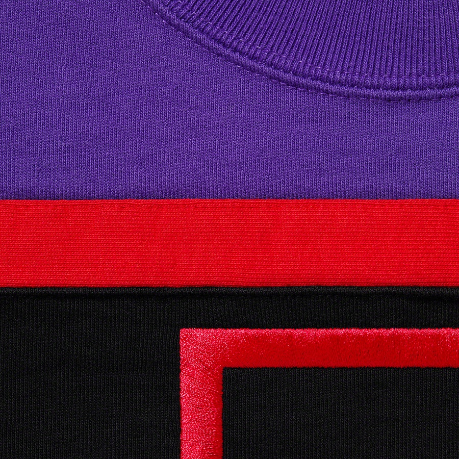 Supreme Paneled Crewneck (SS21) - Purple - $148