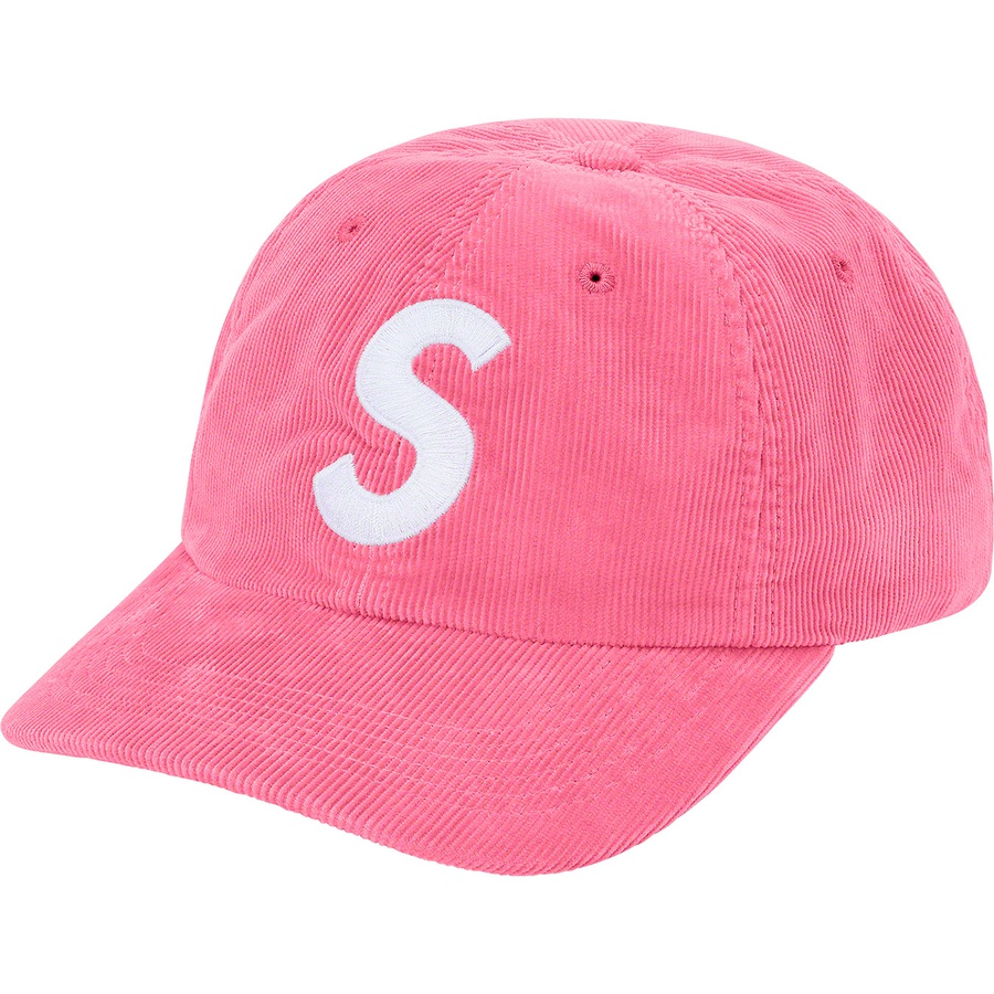 Supreme Fine Wale Corduroy S Logo 6-Panel (SS21) - Pink - $54